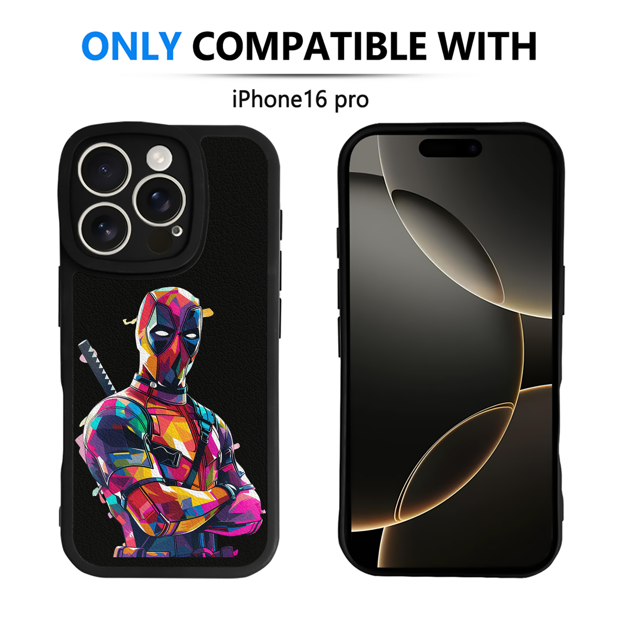 （画像用） Deadpool デッドプール 【iPhone 16シリーズ対応】シリコンスマホケース（レザー調） 材質：シリコン